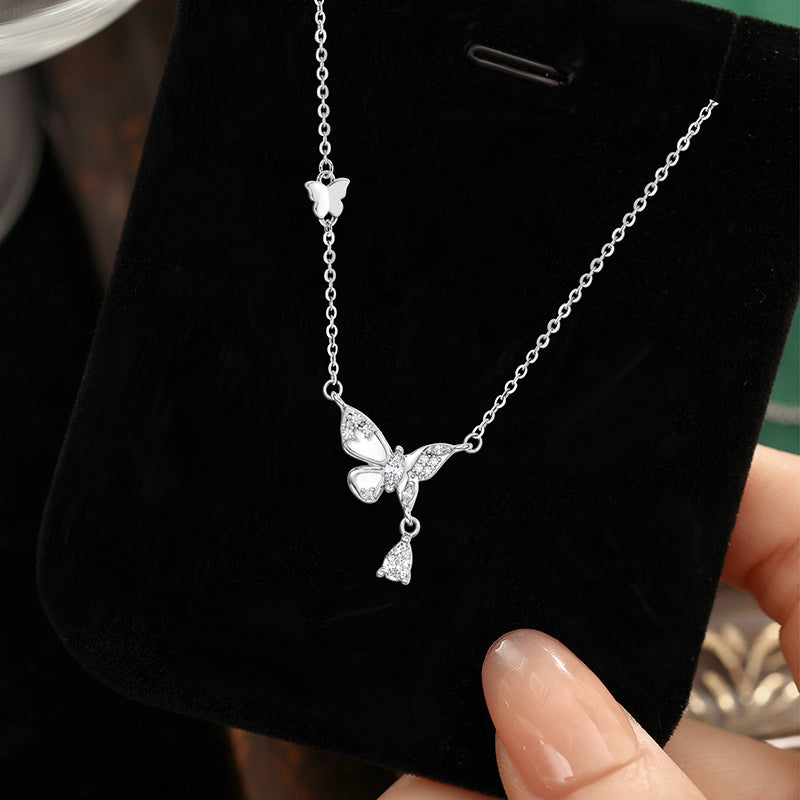 Fine Silver Butterfly and Heart Jewelry – Mother-Of-Pearl