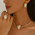 Irregular Pearl-Effect Chain Jewelry