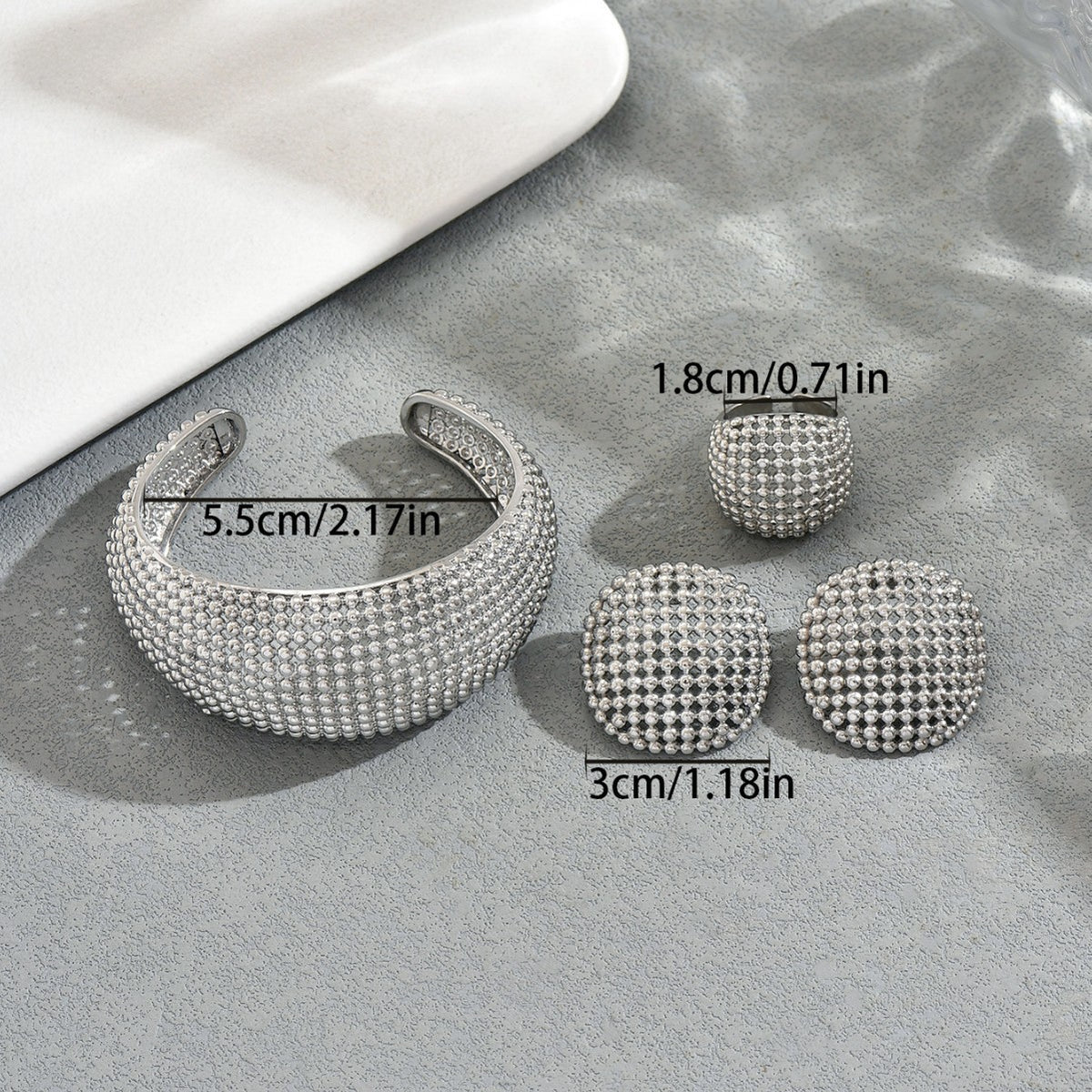 Textured Rounded Cuff Jewelry — product image 4