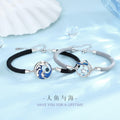 Armband aus 925er Sterlingsilber – Fischschwanz und Stern und Glasdetail