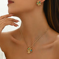 Green and Gold Botanical Jewelry