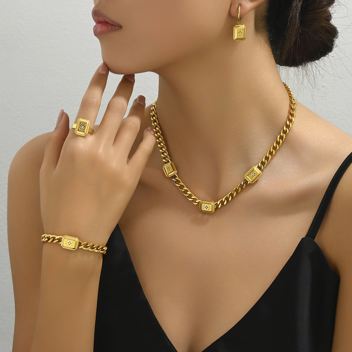 Square-Accent Chain Jewelry — product image 2