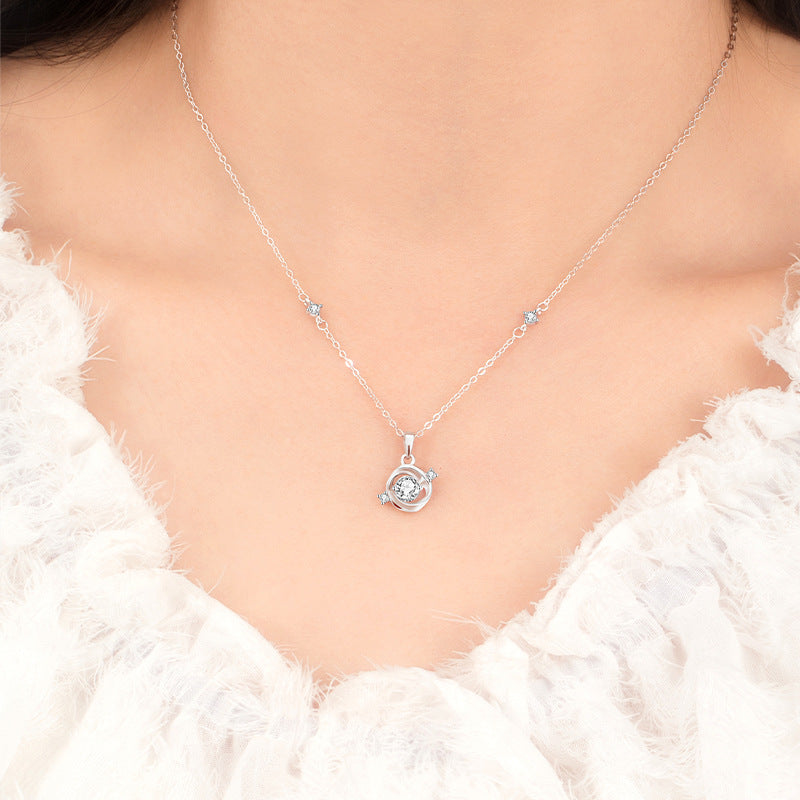 Sterling Silver Rose Jewelry – Zircon Accents