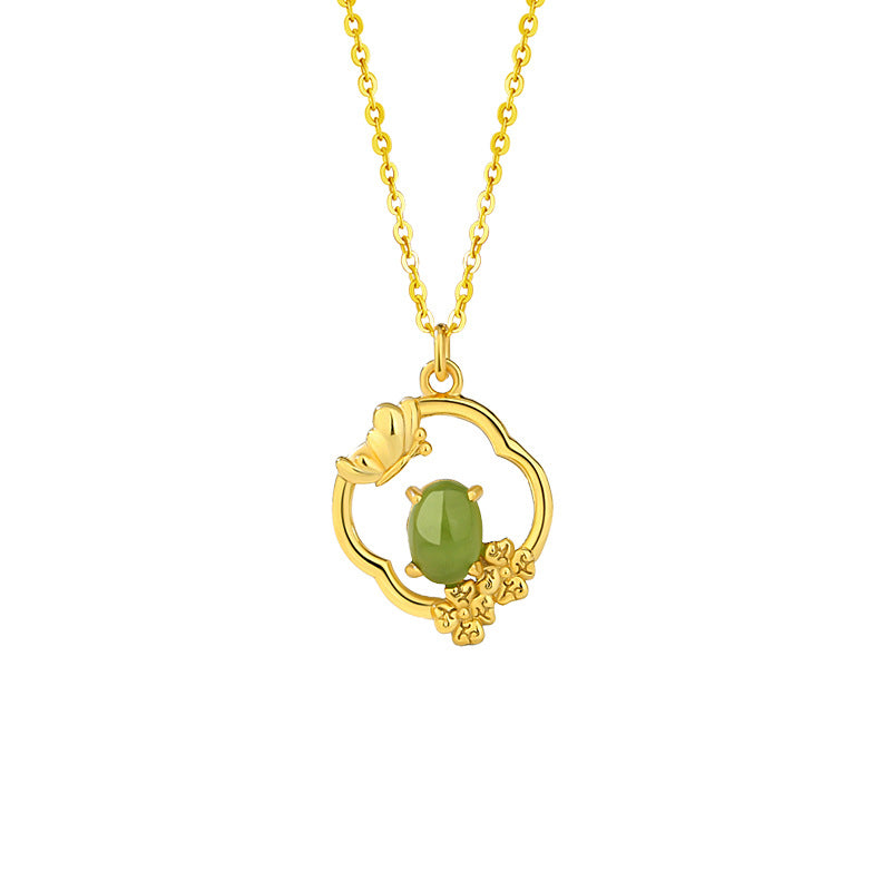 Sterling Silver Lotus Necklace – Jasper