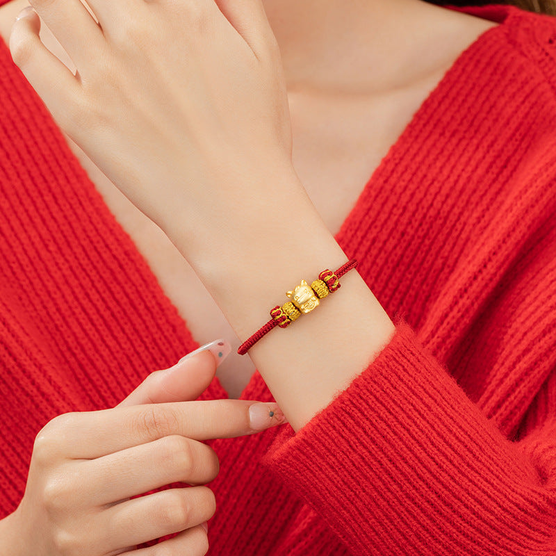 Bracciale in argento fino 999 – segno zodiacale e cavallo
