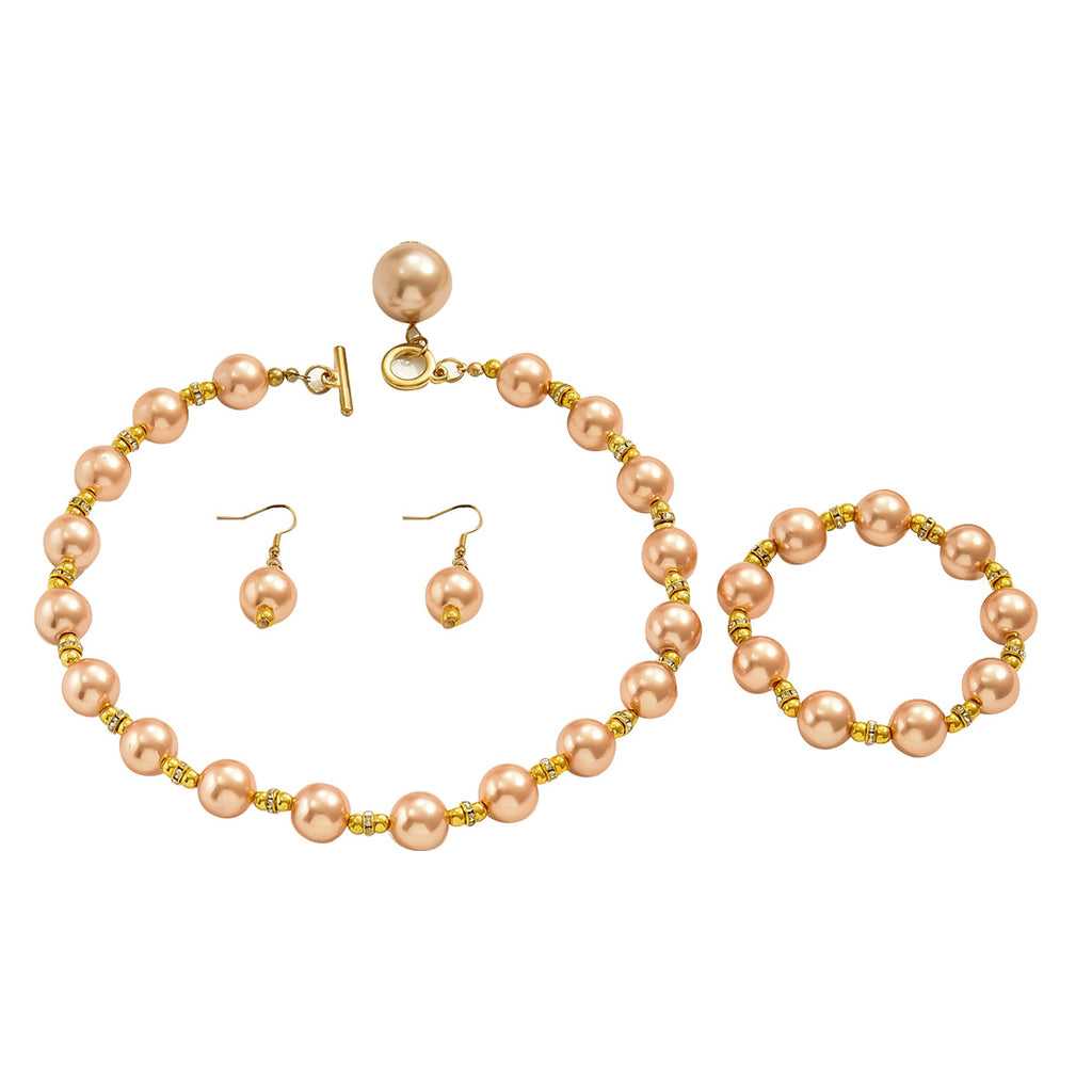 Warm Pearl-Effect Bow Jewelry — product image 5