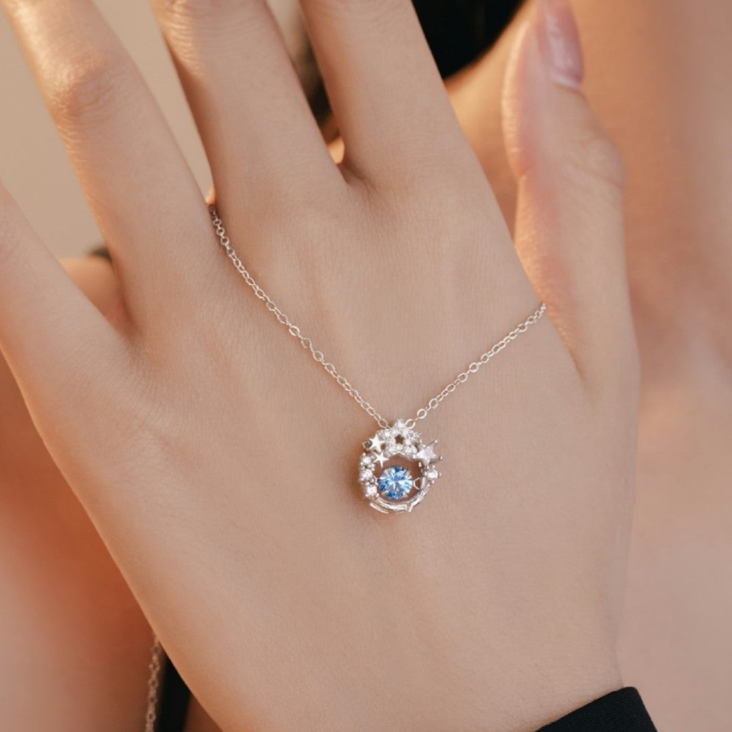 Fantasy Planet Sterling Silver 925 Smart Necklace Women's Light Luxury High-Grade Five-Pointed Star Clavicle Chain Ins Style Star Pendant