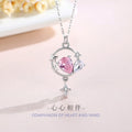 Star Sterling Silver 925 Necklace Female Niche Design Light Luxury Pink Zircon Clavicle Chain Get Things Ins Tassel Pendant