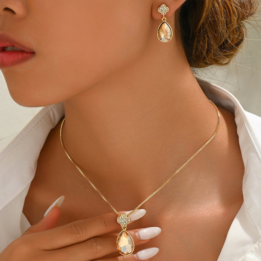 Peach Teardrop Pendant Jewelry
