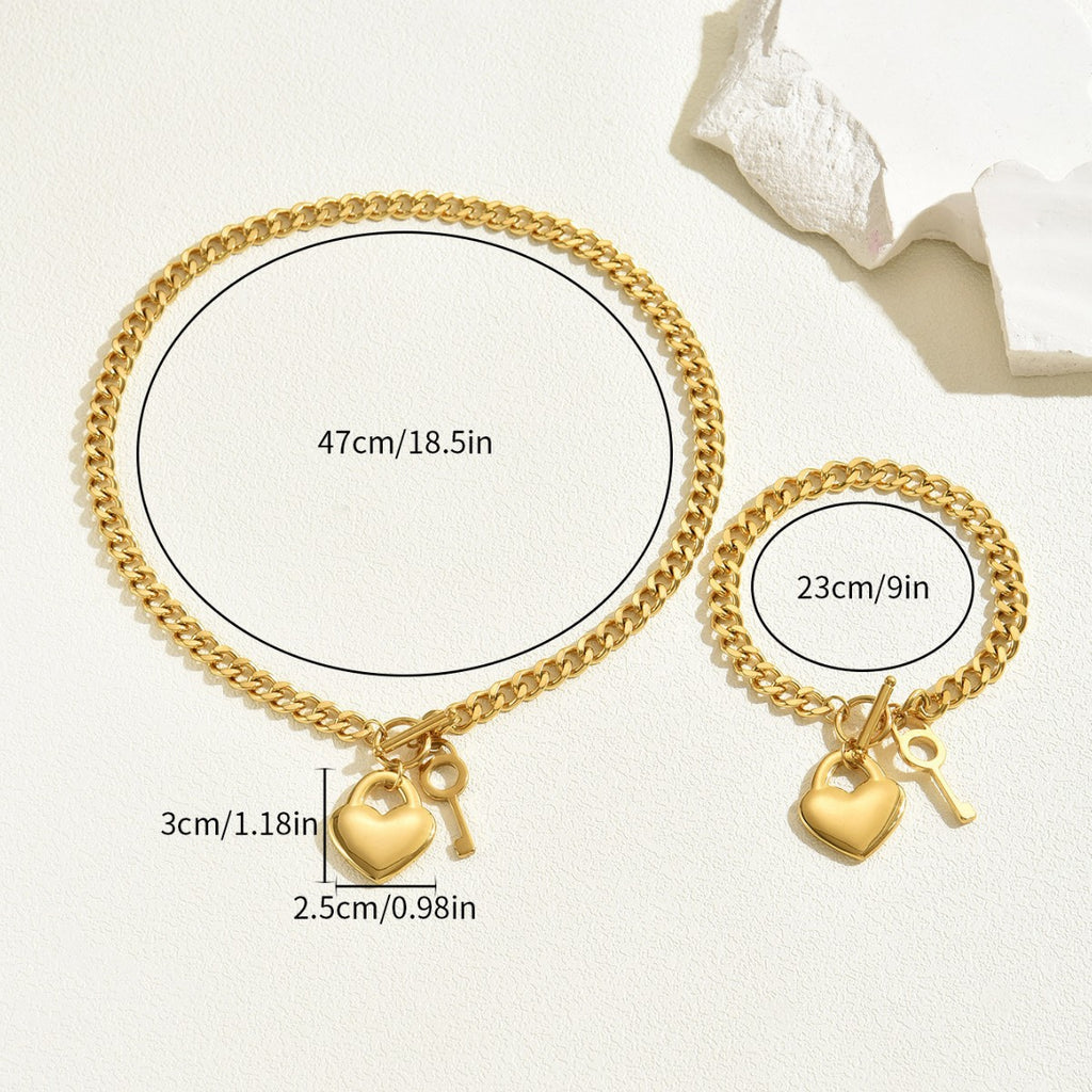 Heart and Key Charm Jewelry — product image 3
