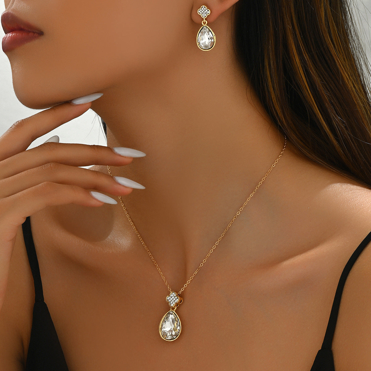 Clear Teardrop and Star Jewelry