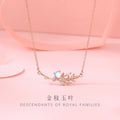 Sterling Silver Branch and Leaf Necklace – Jade