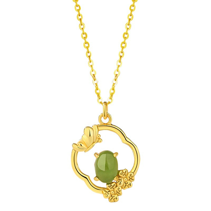 Sterling Silver Lotus Necklace – Jasper