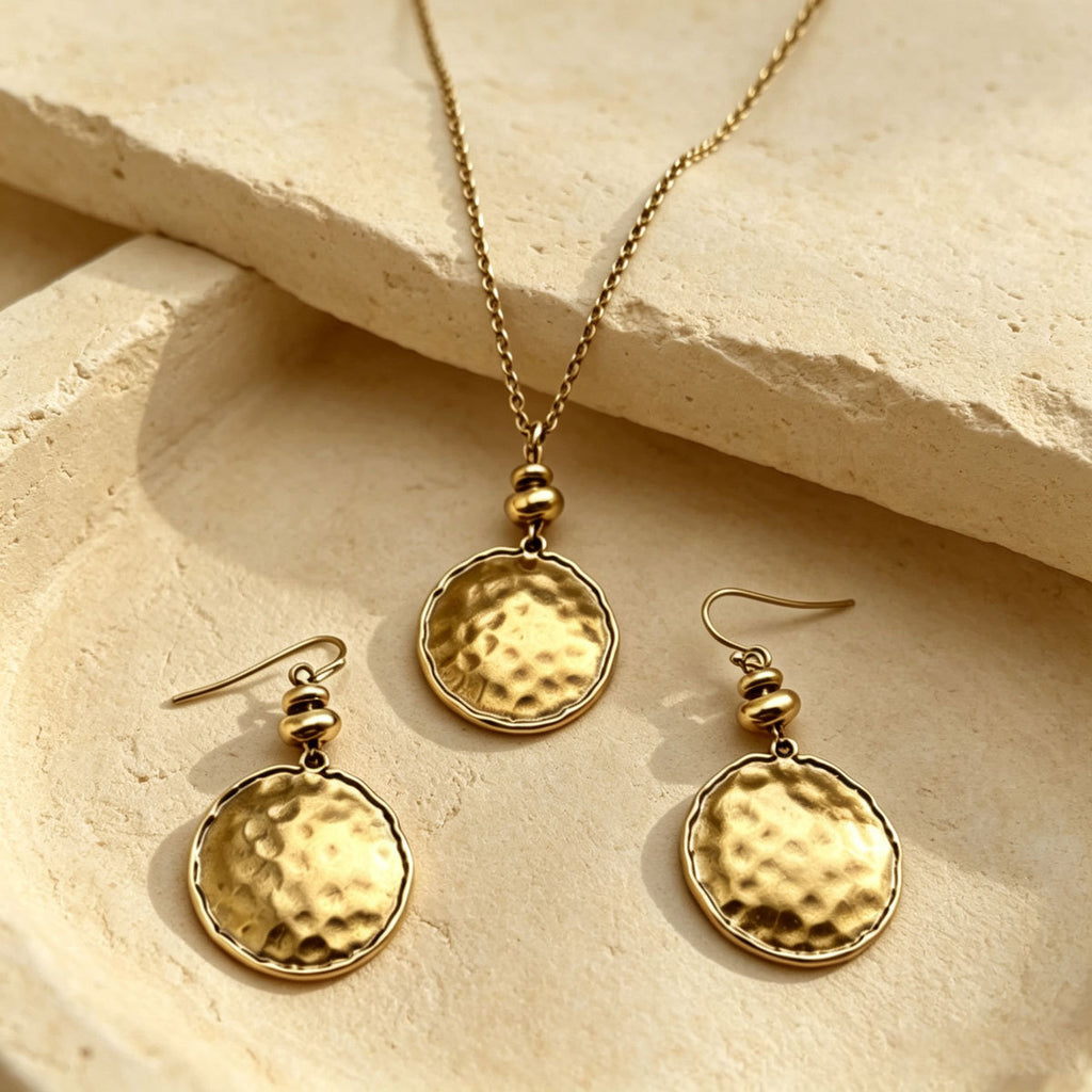 Hammered Disc Drop Jewelry — product image 3