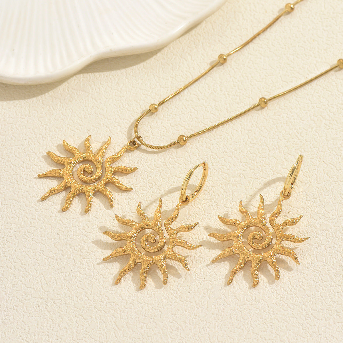 Sculptural Sun Pendant Jewelry — product image 3