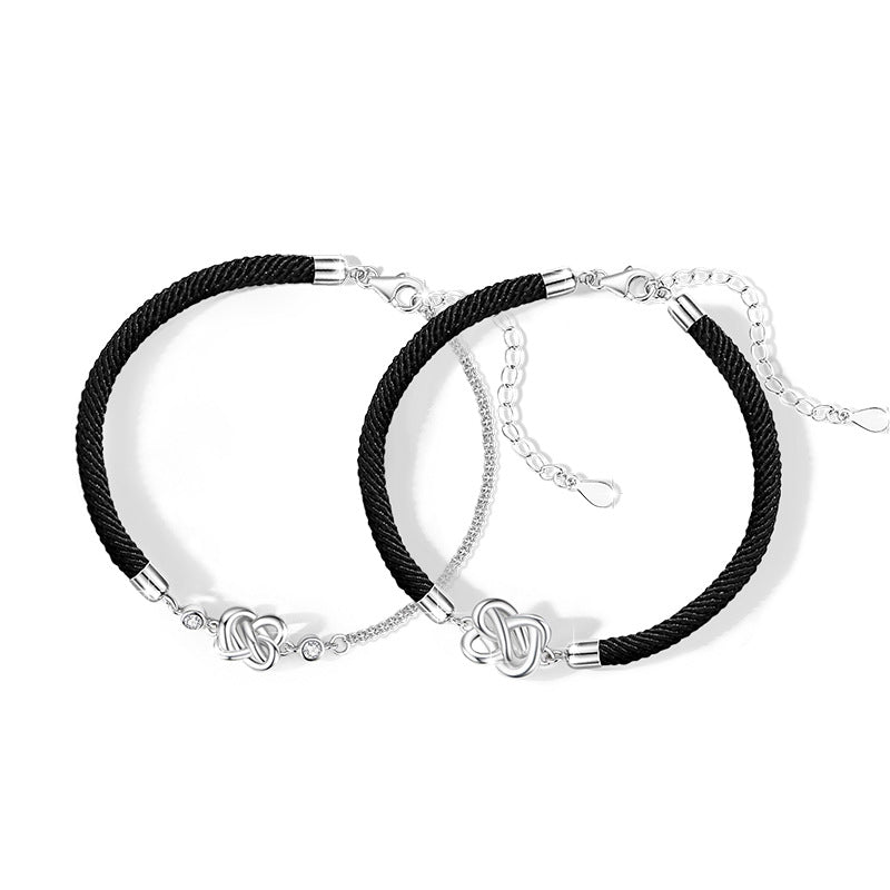 Bracciale in argento sterling 925 – nodo e zirconi