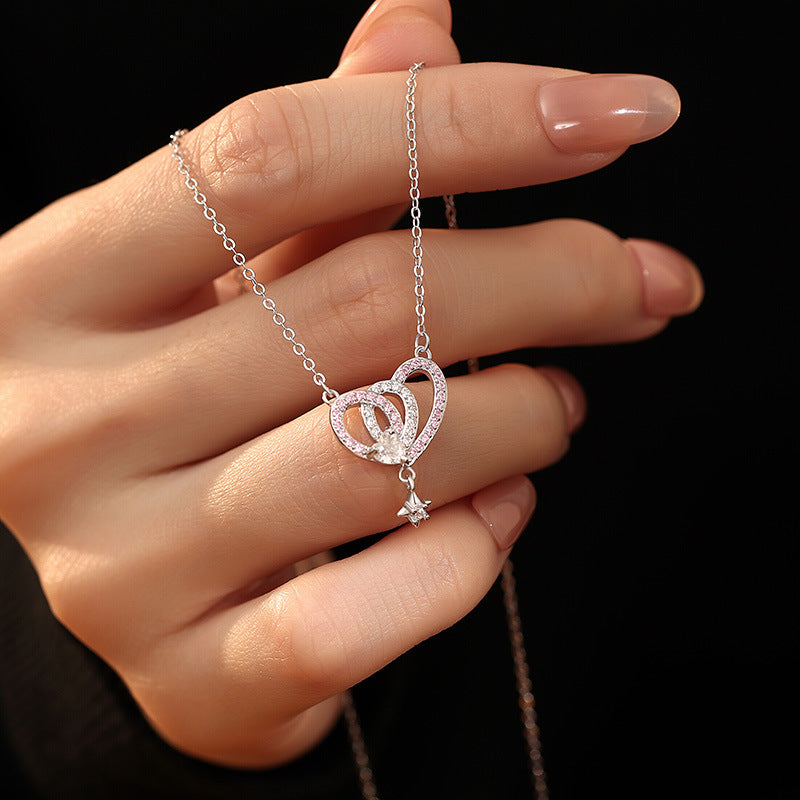 Sterling Silver Butterfly Necklace – Zircon Accents