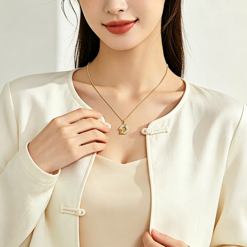 Sterling Silver Zodiac and Disc Necklace – Hetian Jade