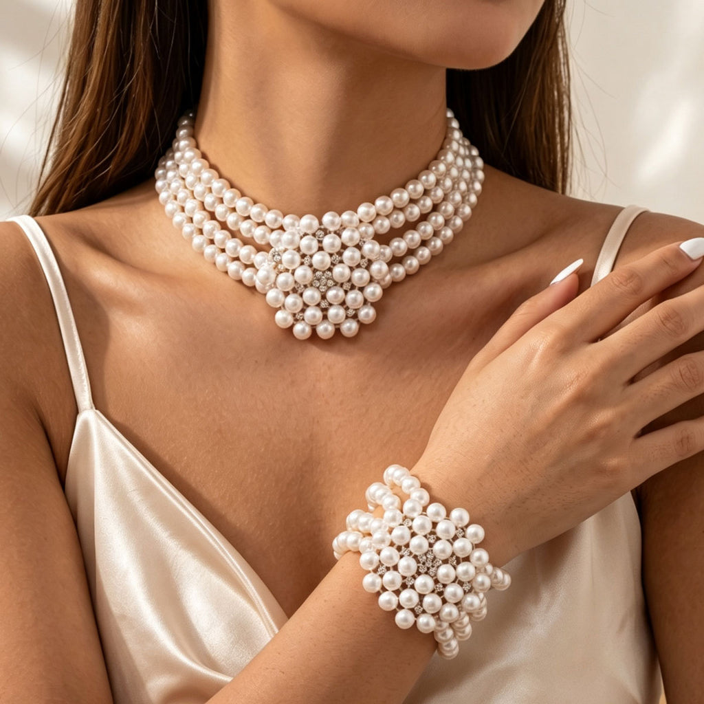 Multi-Row Pearl-Effect Jewelry