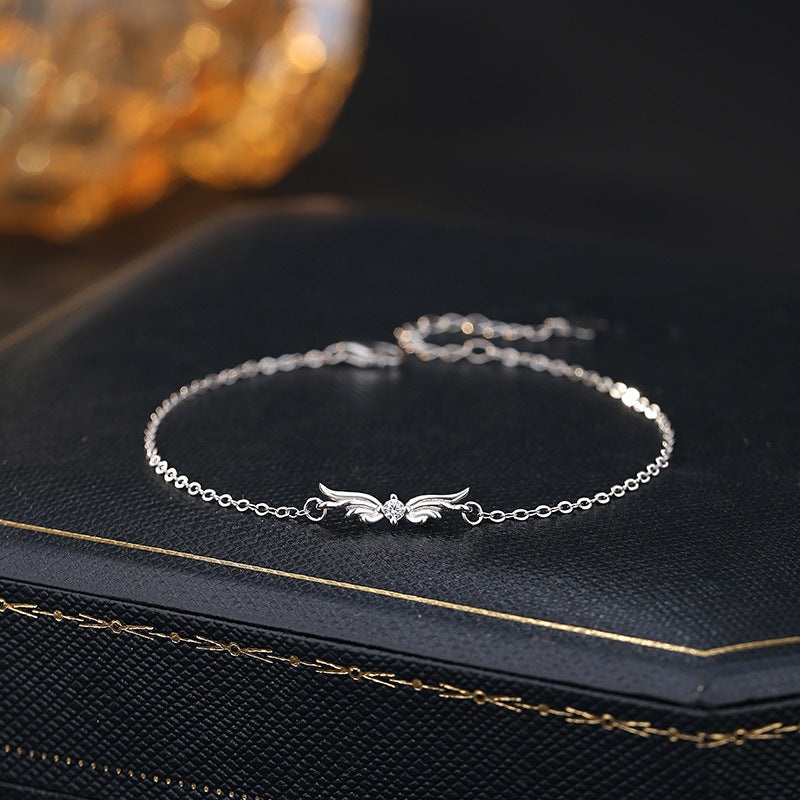 S925 Sterling Silver Angel and Devil Couple Bracelet Niche Design Fine Bracelet for Male Girlfriend Valentine's Day Gift
