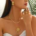 Ornamental Square Pendant Jewelry