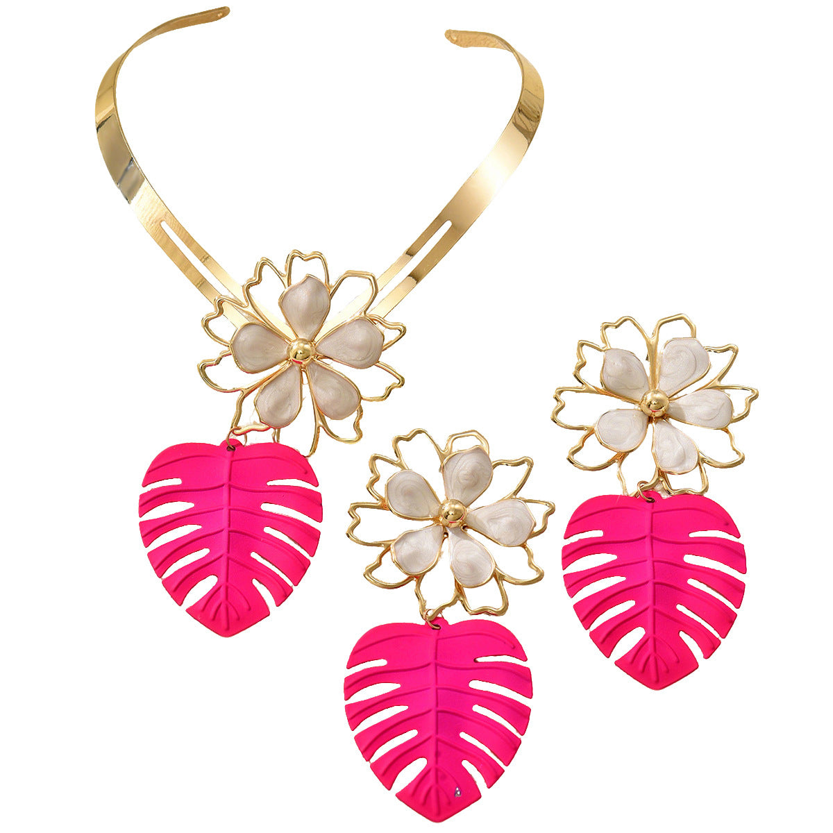 Flower and Pink Leaf Jewelry — product image 5