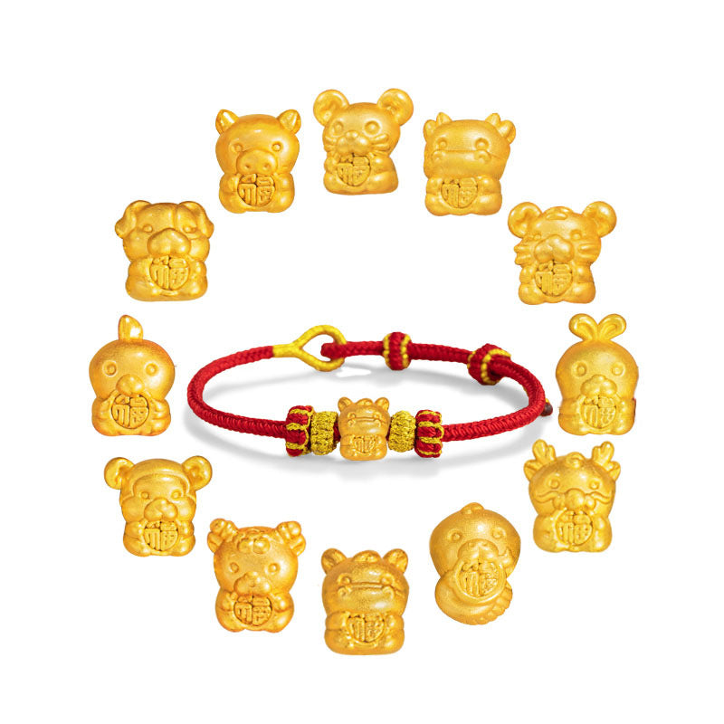 Bracciale in argento fino 999 – segno zodiacale e cavallo