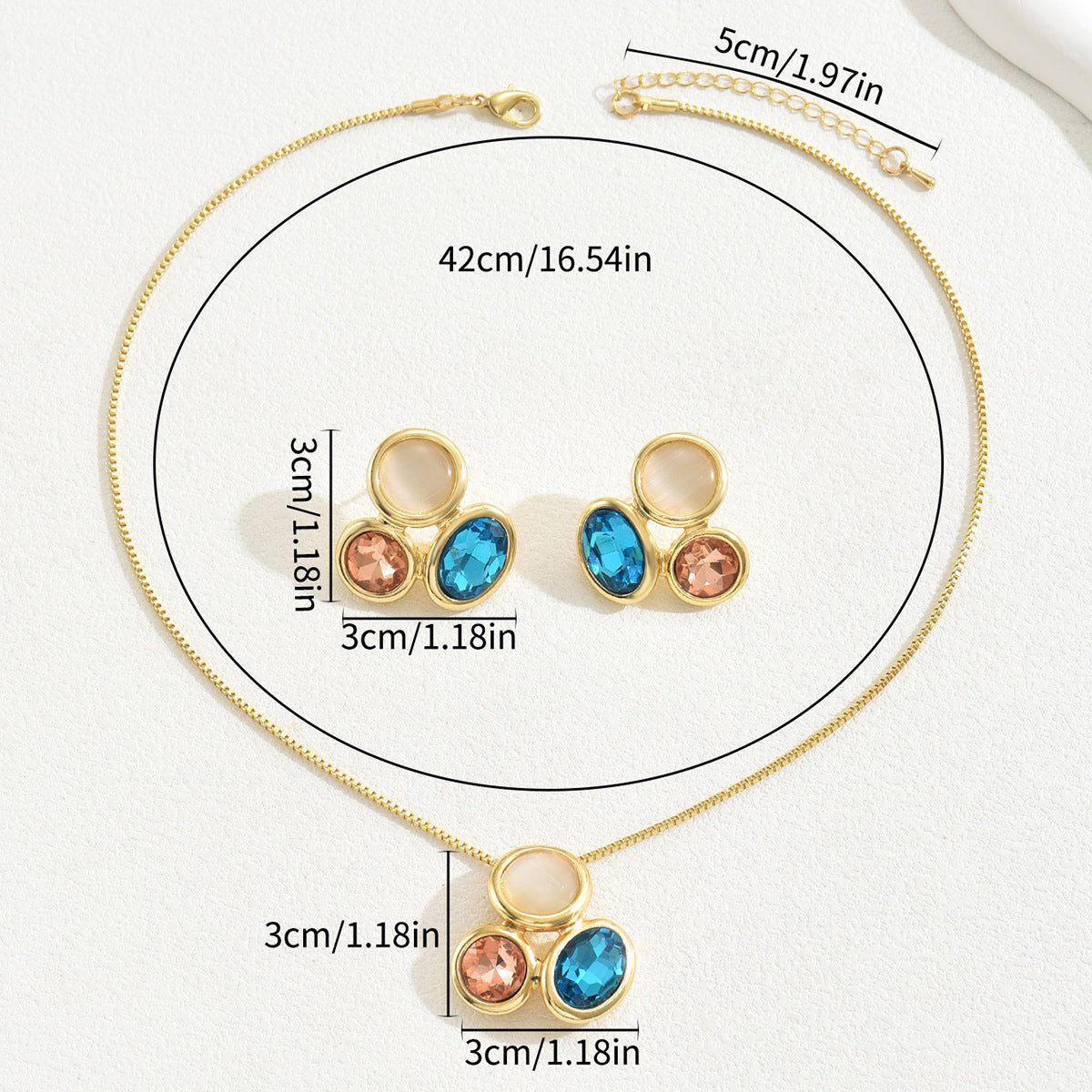 Three-Color Cluster Jewelry — product image 3