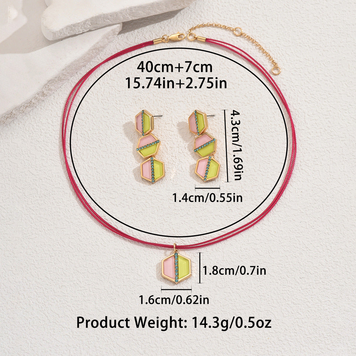 Pastel Geometric Cord Jewelry — product image 4