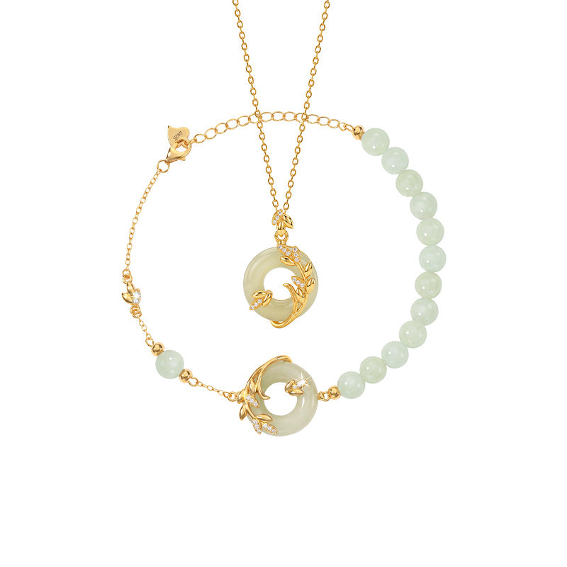 Sterling Silver Wheat Jewelry – Hetian Jade