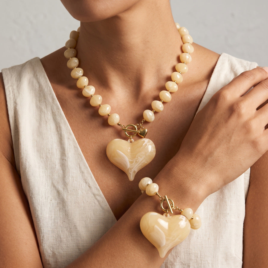 Heart and Rounded Bead Jewelry — product image 2