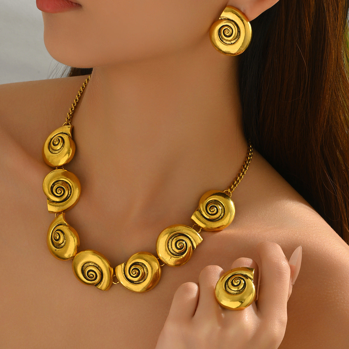 Linked Spiral Medallion Jewelry — product image 2