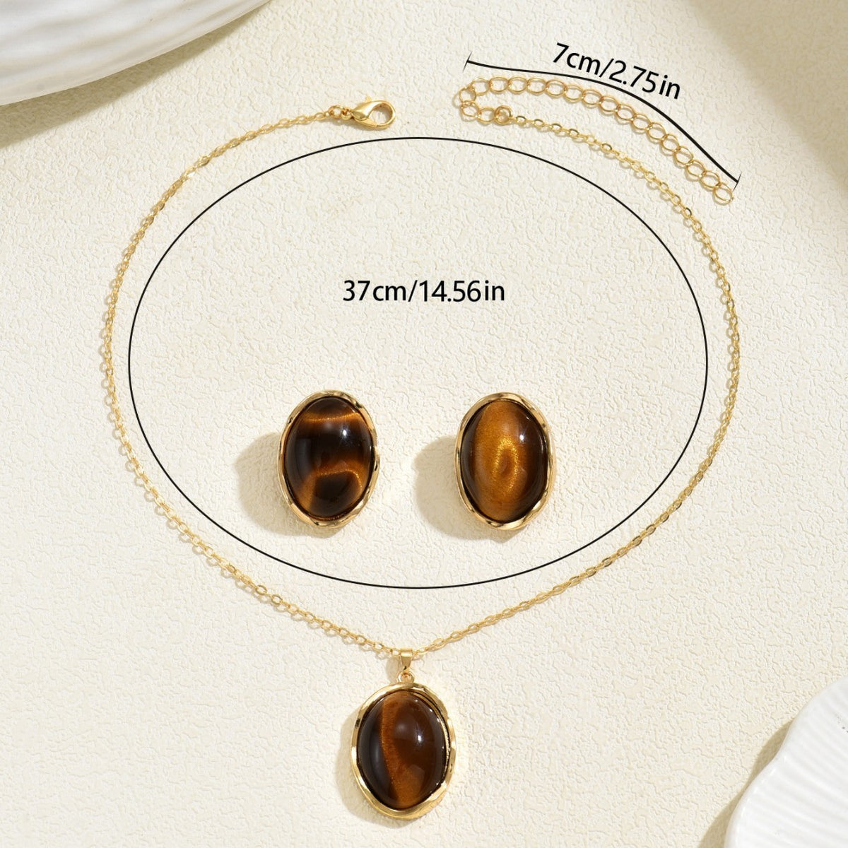 Brown Oval Pendant Jewelry — product image 4