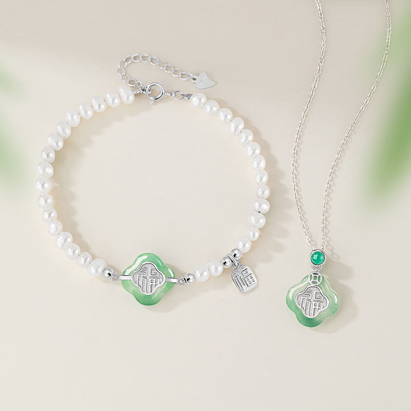 Sterling Silver Clover Jewelry – Chalcedony