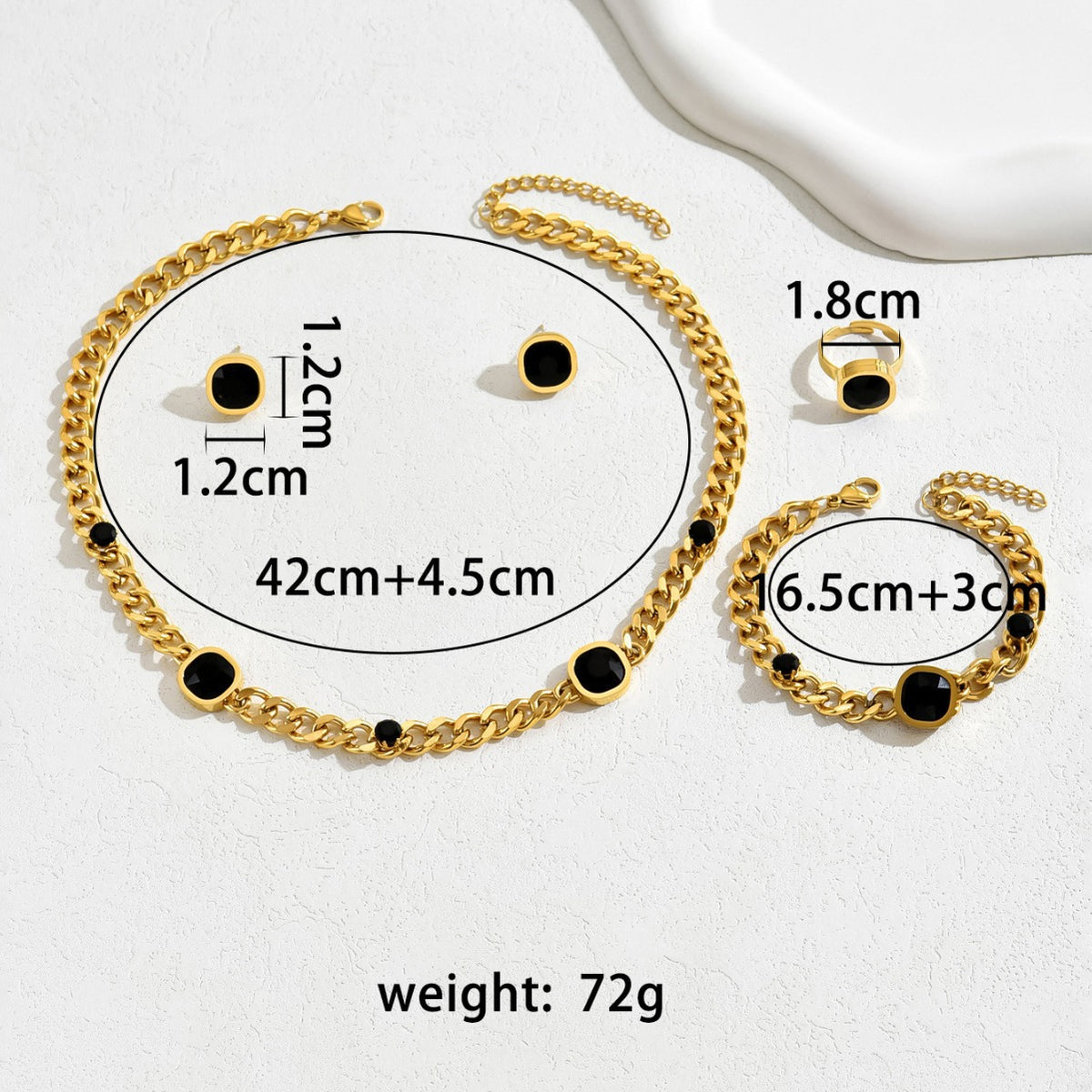 Black Round Station Chain Jewelry — product image 4