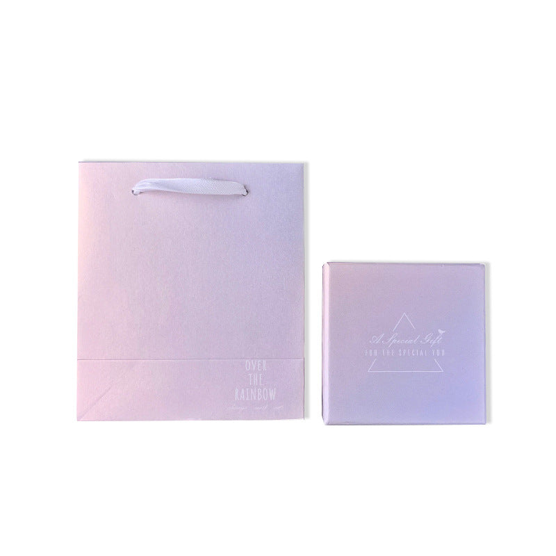 Yongsheng Flower Box High-End Necklace Box Ring Box Jewelry Packing Box Silver Cleaning Cloth One-Piece Delivery Lettering Service