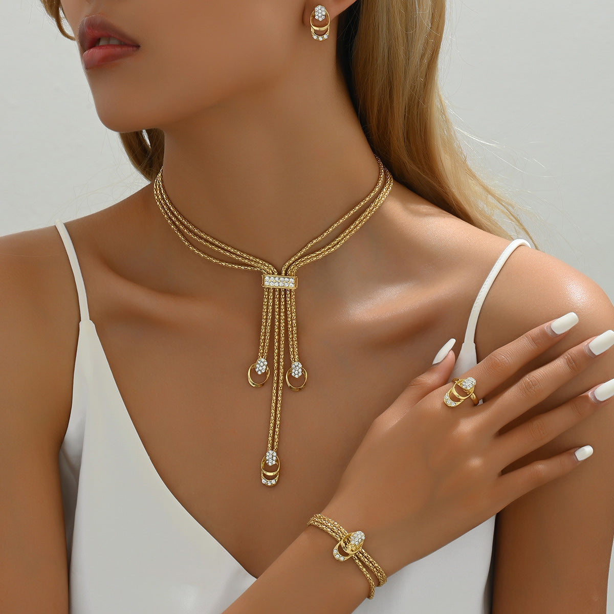 Crystal-Effect Lariat Jewelry — product image 2