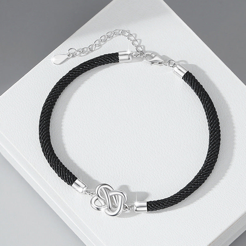 Bracciale in argento sterling 925 – nodo e zirconi