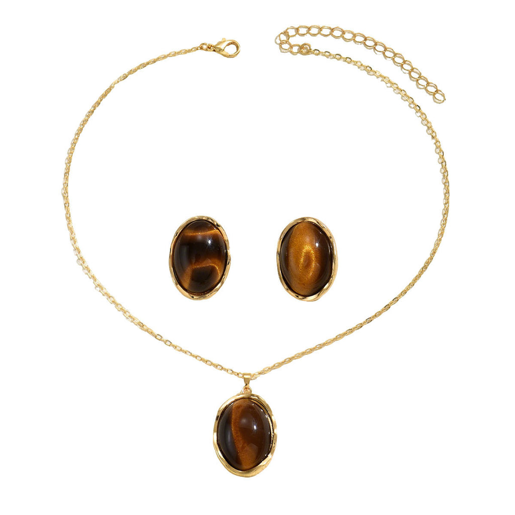 Brown Oval Pendant Jewelry — product image 5
