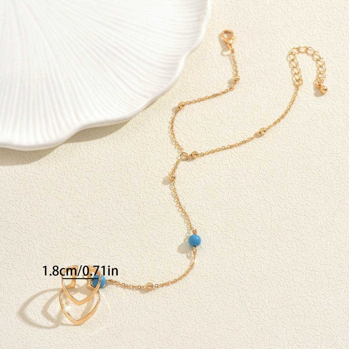 Blue-Accent Hand Chain Jewelry — product image 4
