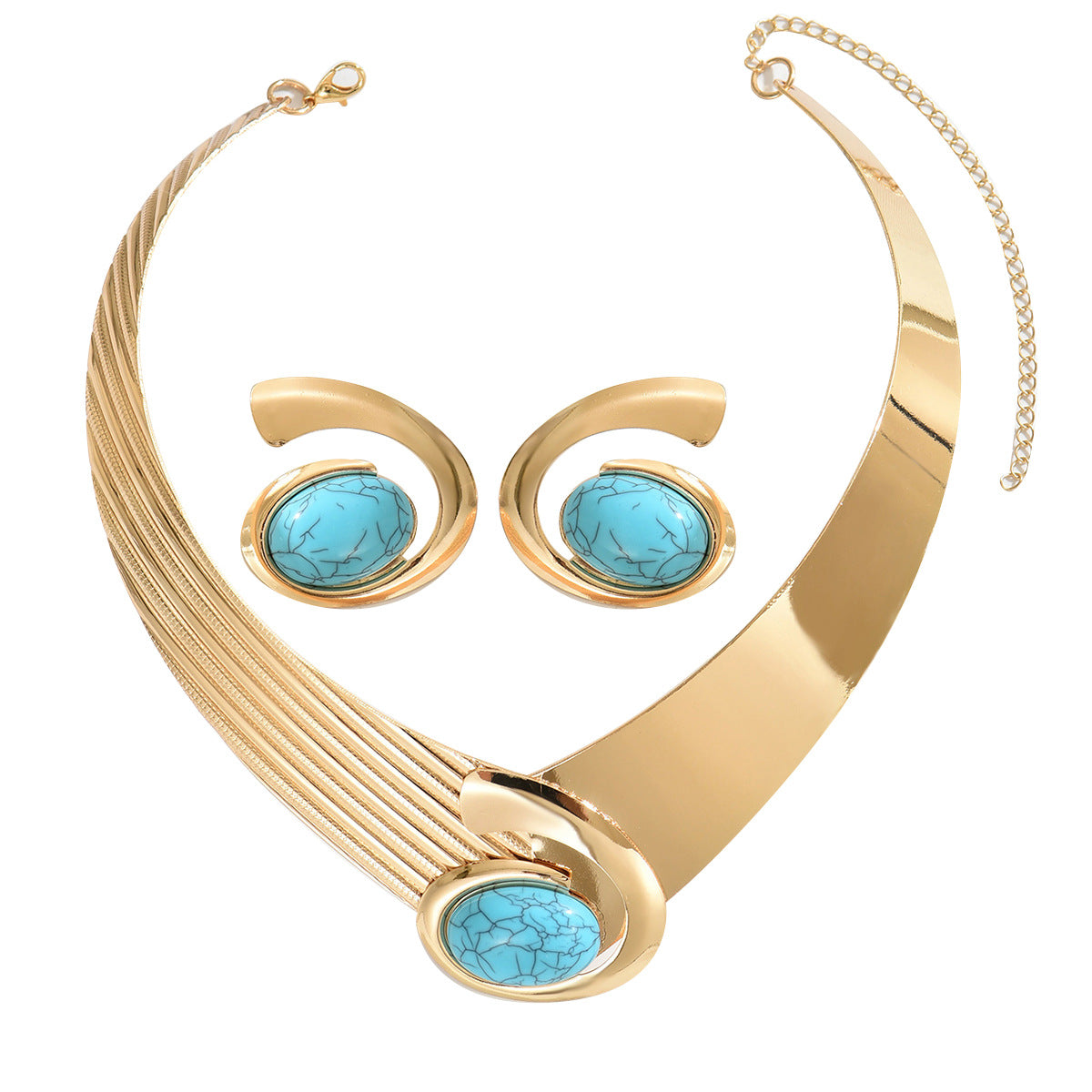 Turquoise-Color Collar Jewelry — product image 5