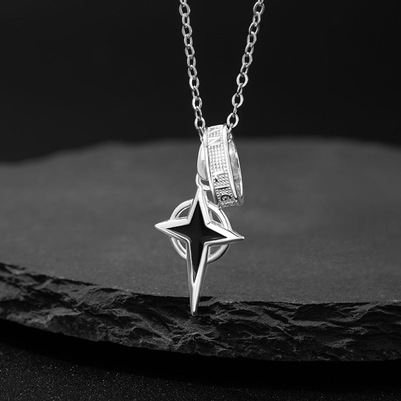 Sterling Silver Star and Cross Necklace