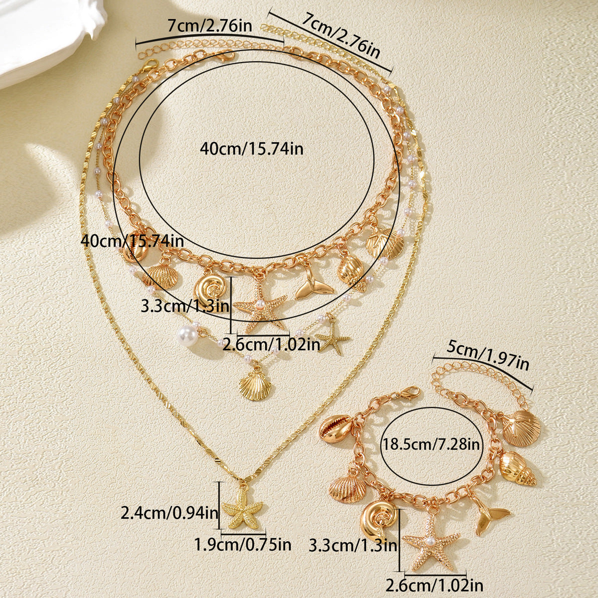 Layered Ocean Charm Jewelry — product image 4