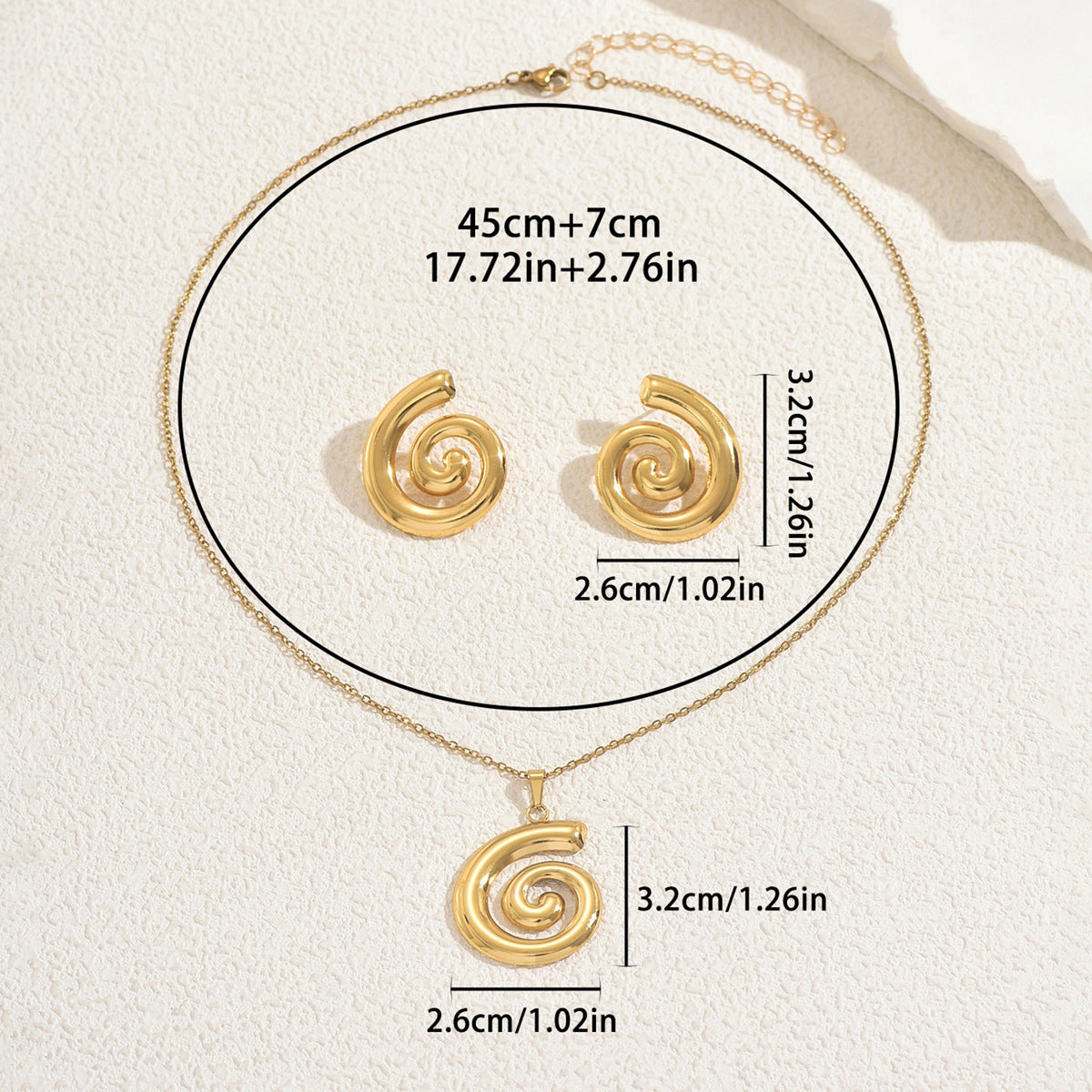 Curled Spiral Chain Jewelry — product image 4