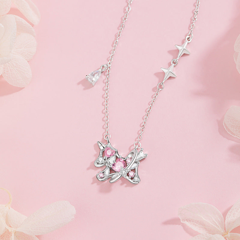Sterling Silver Unicorn and Star Jewelry – Zircon Accents