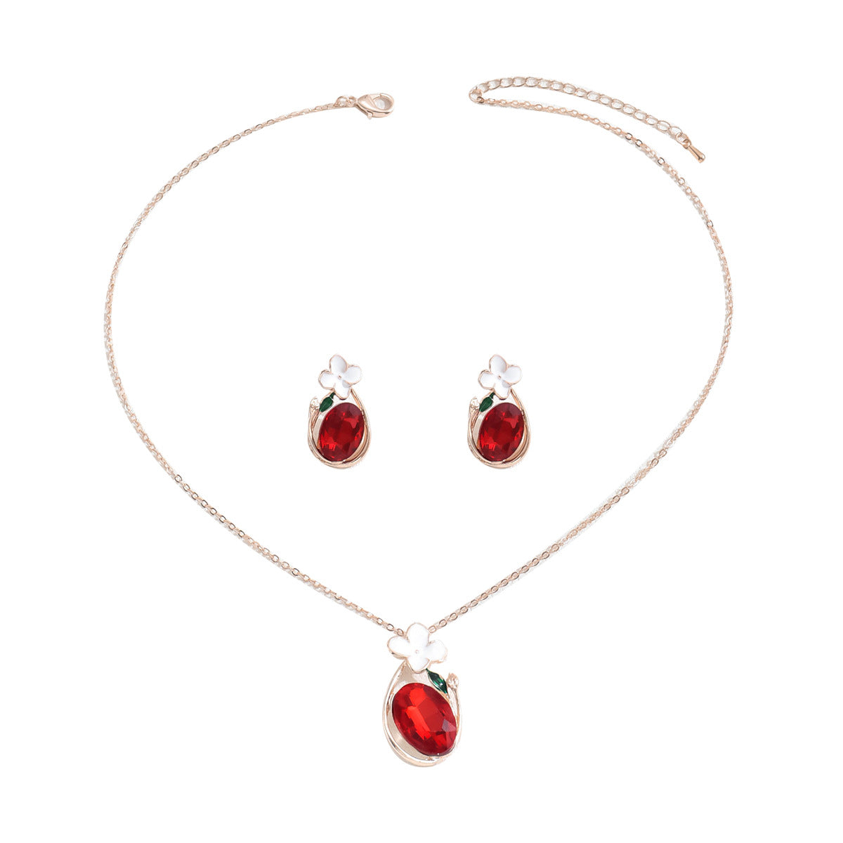 Red Teardrop Flower Jewelry — product image 5