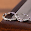 Roman Column Middle Ancient White Sandalwood Flower Sterling Silver 925 Couple Ring Light Luxury High Sense Ring Valentine's Day Gift Pair Ring