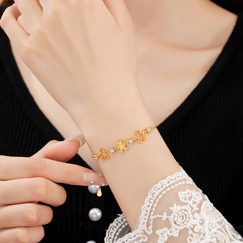 Bracciale in argento sterling 925 – stella e zirconi