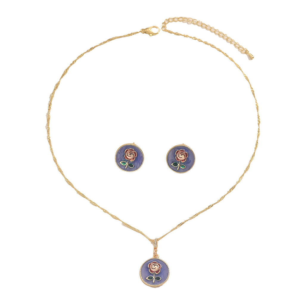 Blue Rose-Detail Disc Jewelry — product image 5
