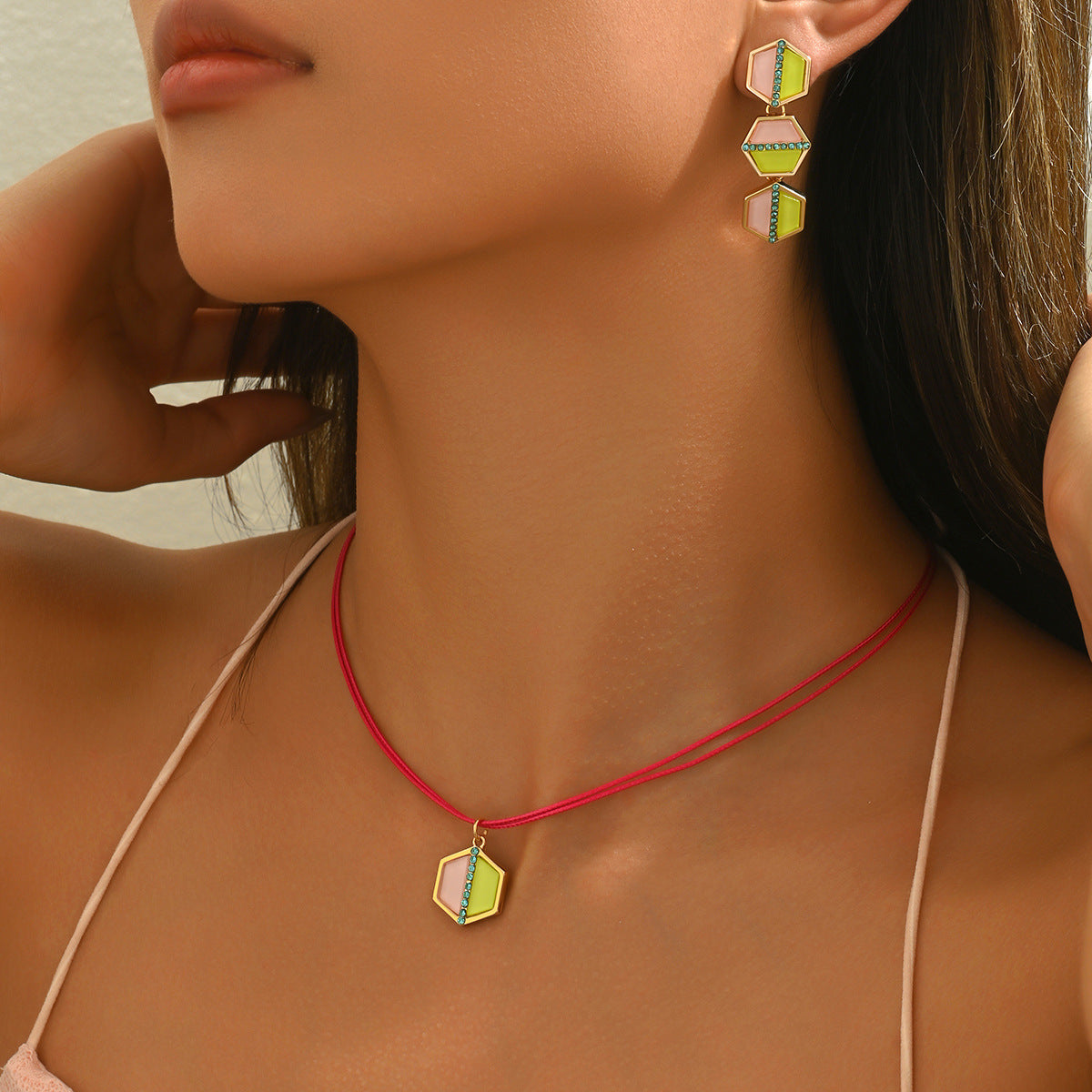 Pastel Geometric Cord Jewelry
